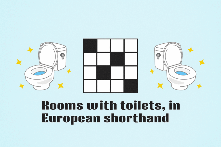 rooms with toilets european shorthand