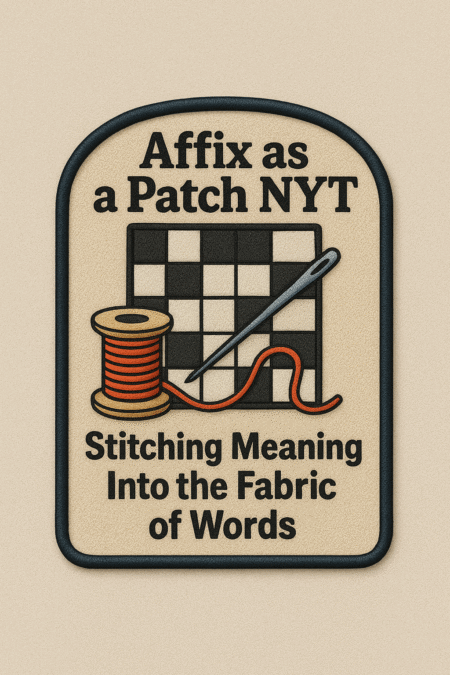 Affix as a Patch NYT