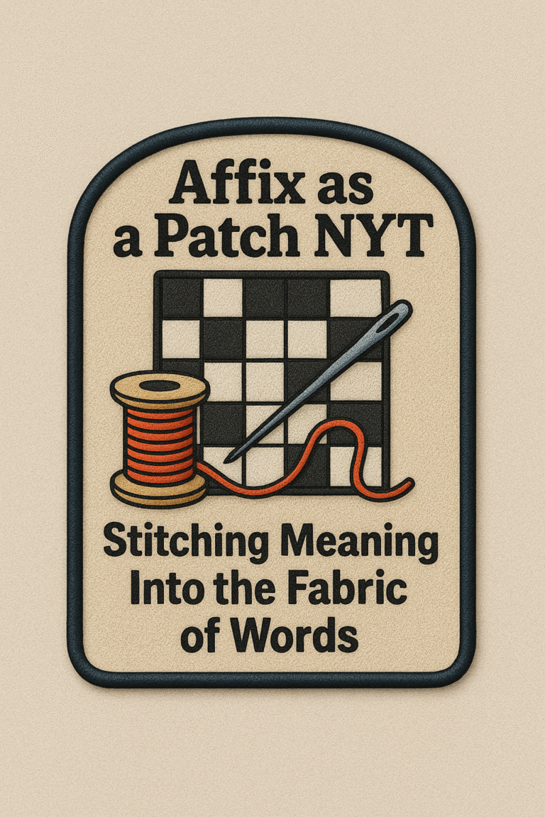 Affix as a Patch NYT