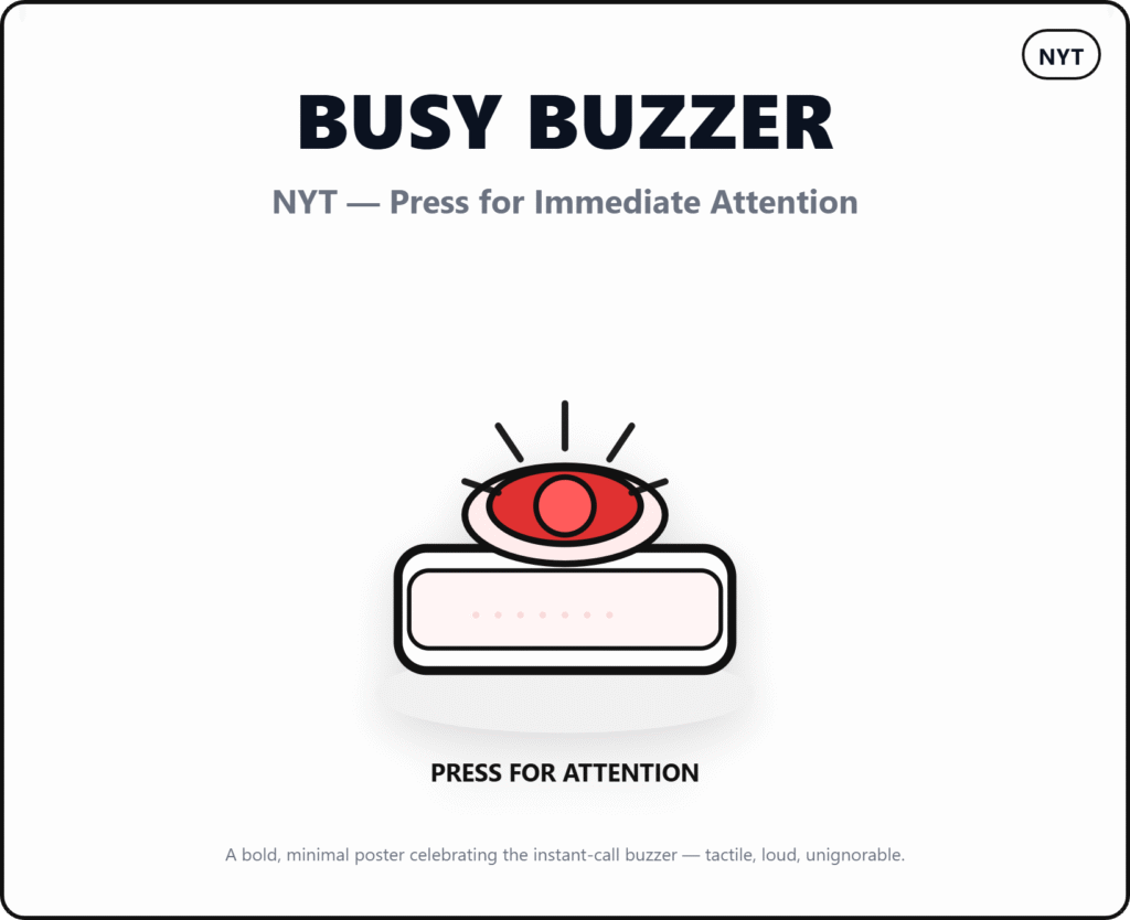 Busy Buzzer NYT