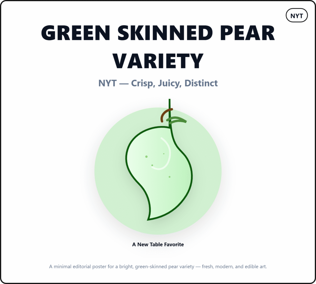 Green Skinned Pear Variety NYT