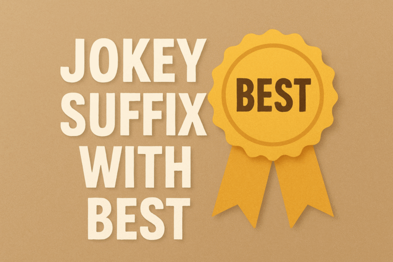 jokey suffix with best nyt