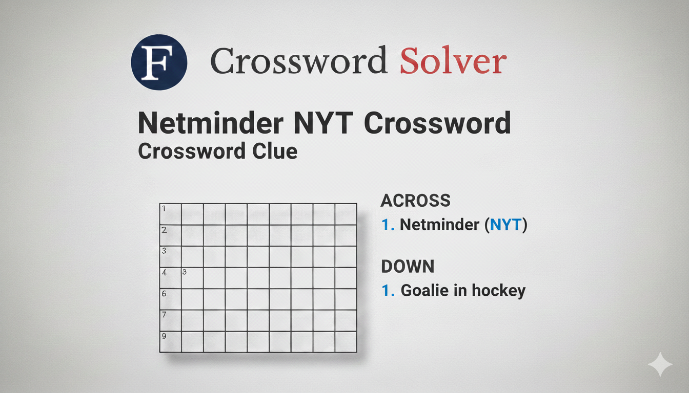 netminder nyt crossword