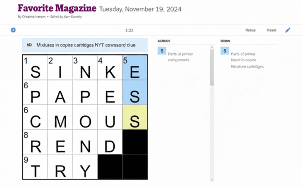 mixtures in copier cartridges nyt crossword: Composition, Function, and Printing Impact mixtures in copier cartridges nyt crossword