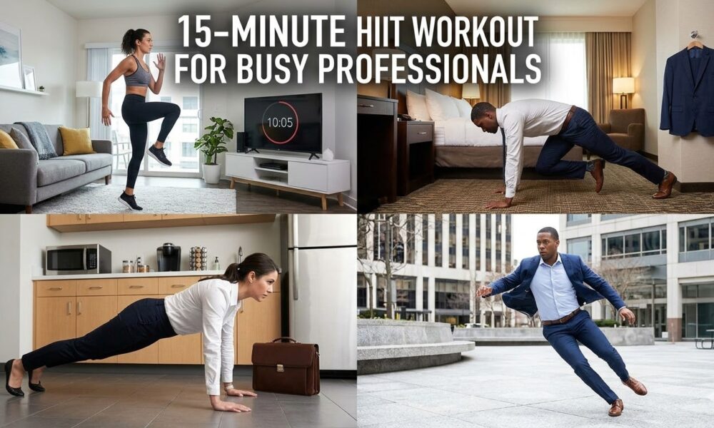 15-minute HIIT workout for busy professionals